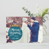 Joyeux Carte photo d'ornement de Noël (Debout devant)