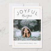 Joyeux Carte photo du Nouvel An | Or (Devant)