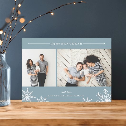 Joyeux Carte photo Hanoukka Snowflake | Givre