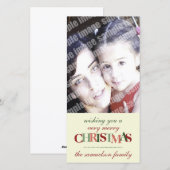 Joyeux Carte photo personnalisé de Noël (Devant / Derrière)