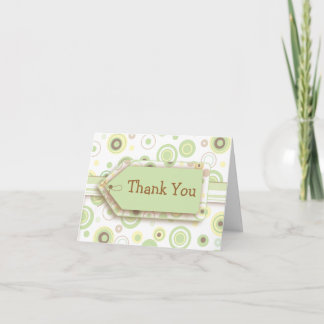 Joyeux Carte pour notes de Merci de points verts