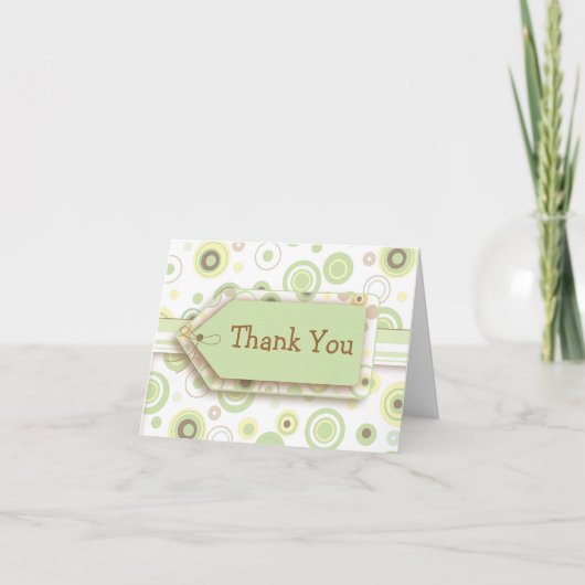 Joyeux Carte pour notes de Merci de points verts (Devant)