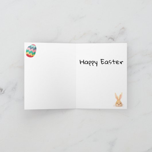 Joyeux Carte pour notes de Pâques avec des oeufs c (Intérieur)