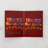 Joyeux Cartes de fin de année de Noël (Couchage intérieur)