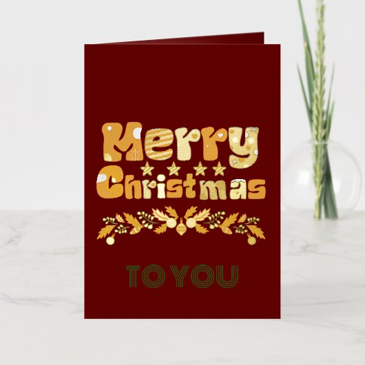 Joyeux Cartes de fin de année de Noël (Recto)