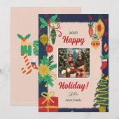 Joyeux Cartes de fin de année de photos de Noël (Devant / Derrière)