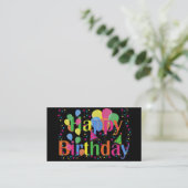 Joyeux Cartes de visite de ballons d'anniversaire (Debout devant)