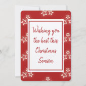 Joyeux Cartes photos de Noël - Red Star Design (Dos)