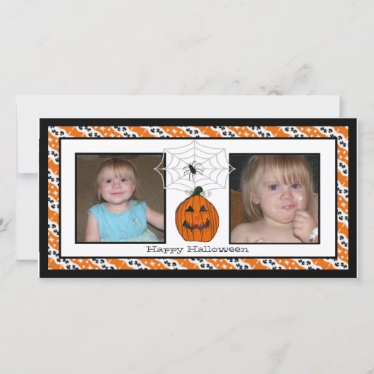 Joyeux Cartes photos de Spiderweb Halloween (Devant)
