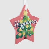 Joyeux Carton Arbre de Noël rose (devant)