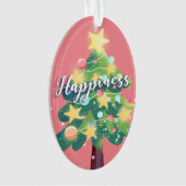 Joyeux Carton Arbre de Noël rose (devant)