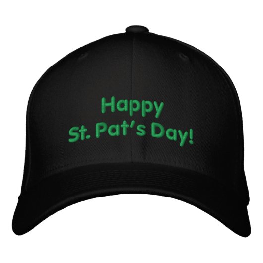 Joyeux Casquette brodé de St. Pat's Day Green (Devant)
