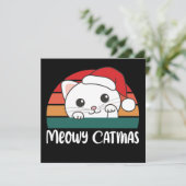 Joyeux Catmas Invitation drôle de chat de Noël (Debout devant)