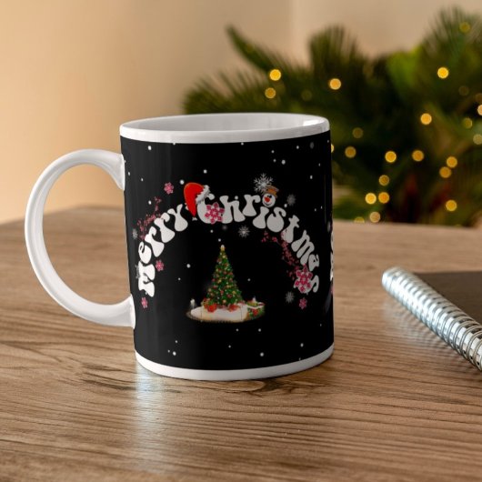 Joyeux Cercle de Noël Graffity Café Mug