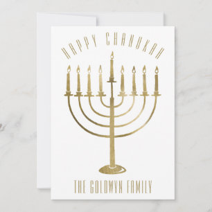 Joyeux Chanukah Menorah Carte photo de vacances