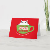 Joyeux Chat De Noël En Teup Carte De Noël, Mignonn (Devant)