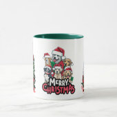 "Joyeux chien de Noël et Mug d'elfes" (Centre)