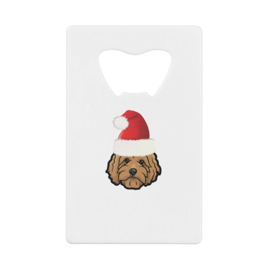 Joyeux chien d'endoodèle doré de Noël (Devant)