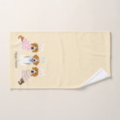 Joyeux Chiens Beagles de Pâques (Serviette à main)