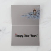 Joyeux Chiens de carte du Nouvel An (Intérieur)