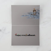 Joyeux Chiens de cartes de vacances (Intérieur)