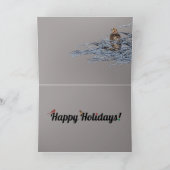 Joyeux Chiens de cartes de vacances (Intérieur)