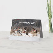 Joyeux Chiens de cartes de vacances (Devant)
