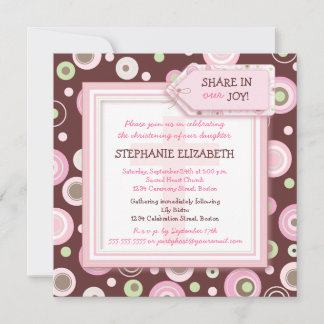 Joyeux Chiffres Roses Invitation De Bébée Fête De