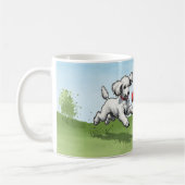Joyeux Chiot Jouer Haiku Mug (Gauche)