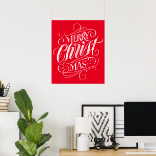 Joyeux CHRISTmas Calligraphie de tableau de bord r