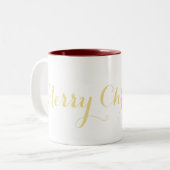Joyeux Christmas Eve Faux Gold Coffee Tea Mug (Devant gauche)