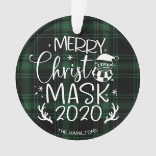 Joyeux ChristMasque 2020 Mignon Drôle Covid Vert