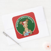 Joyeux Christmoose ajouter message autocollant d'o (Enveloppe)
