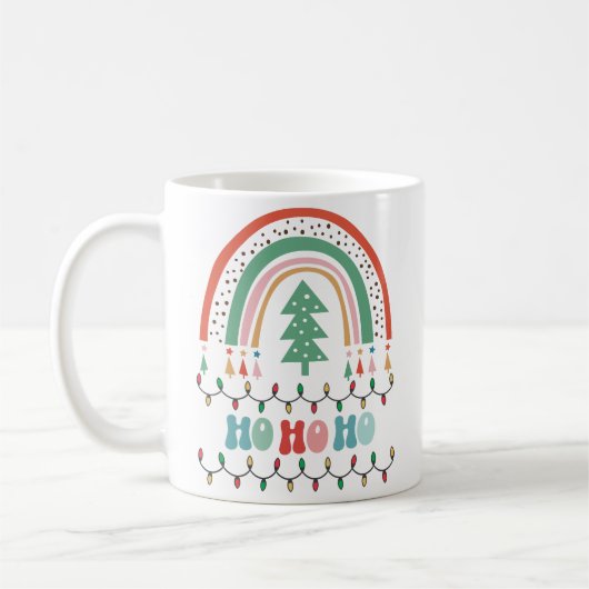 Joyeux chritmas hoho arc-en-ciel tasse de café (Gauche)