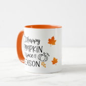 Joyeux Citrouille épice Saison mot art Mug (Devant gauche)