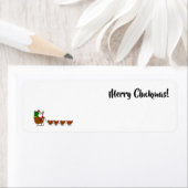 Joyeux Cluckmas ! Père Noël Et Étiquette De Poulet (En situation)