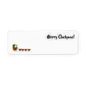 Joyeux Cluckmas ! Père Noël Et Étiquette De Poulet (Devant)