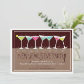 Joyeux cocktails du Nouvel An Invitation à la Soir (Debout devant)