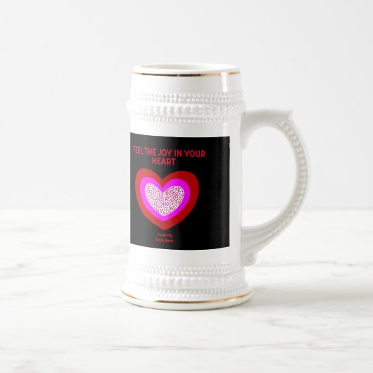 Joyeux Coeur Stein Mug (Droite)