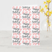 Joyeux Coeurs Bonne Carte d'Anniversaire (Fleur jaune)