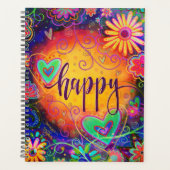 Joyeux Coeurs de couleurs amusants Fleurs Inspirat (Devant)