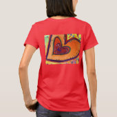 Joyeux Coeurs Peinture Amour T-shirt (Dos)