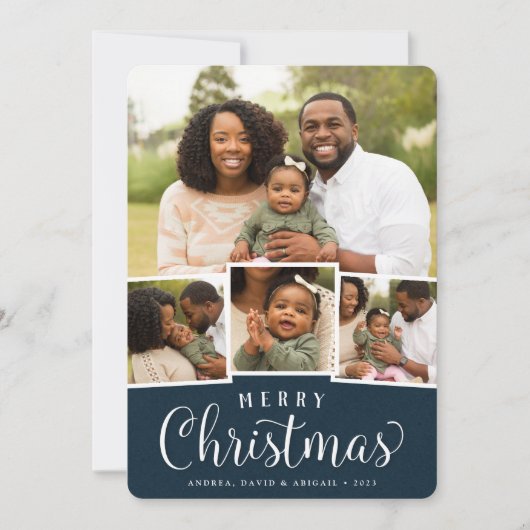 Joyeux Collage | Carte de vacances multi-photos (Devant)