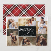 Joyeux Collage lumineux Carte photo de vacances No (Devant / Derrière)