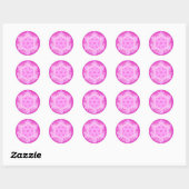 Joyeux Colorado stickers de flocon rose Noël (Feuille)