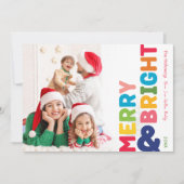 Joyeux coloré et carte de vacances brillante (Devant)