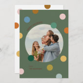 Joyeux coloré Joyeux Cartes photos de Noël (Devant / Derrière)