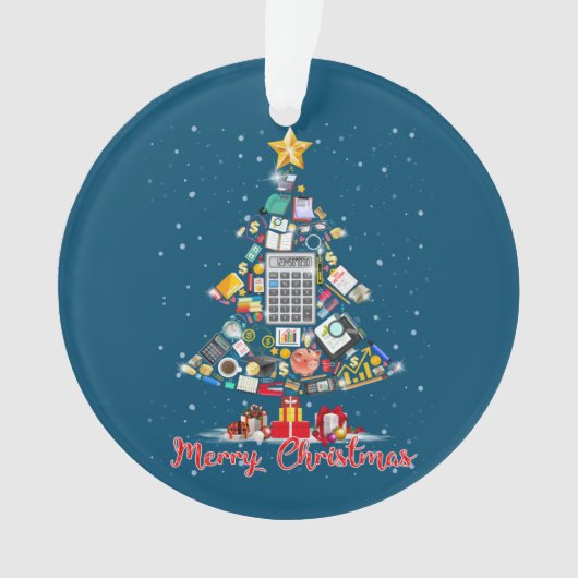 Joyeux comptable de Noël Père Noël Xmas Tree CPA A (devant)