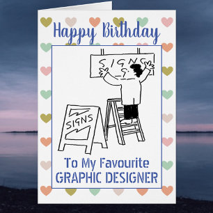 Joyeux concepteur graphique d'anniversaire