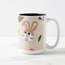 Joyeux Conception de Mug de Pâques : Poule, Lapin